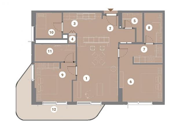 Квартира 0+1 в Дубай