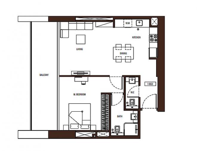 Квартира 1+1 в Дубай
