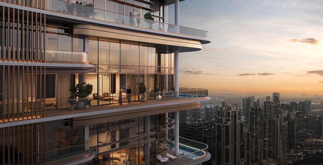 Дюплекс 5+1 с видом на море в Дубай