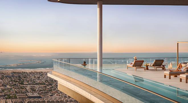 Дюплекс 5+1 с видом на море в Дубай