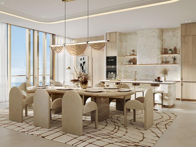 Дюплекс 5+1 с видом на море в Дубай