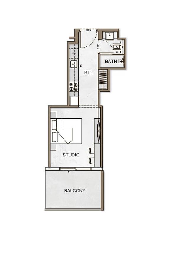 Квартира 0+1 в Дубай