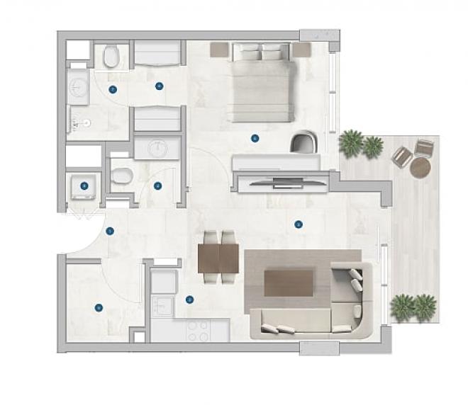 Квартира 2+1 в Дубай