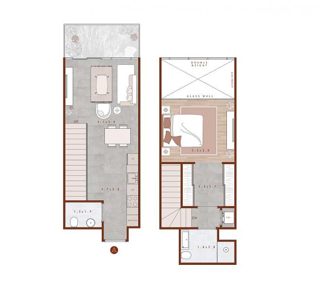 Пентхаус 2+1 в Дубай