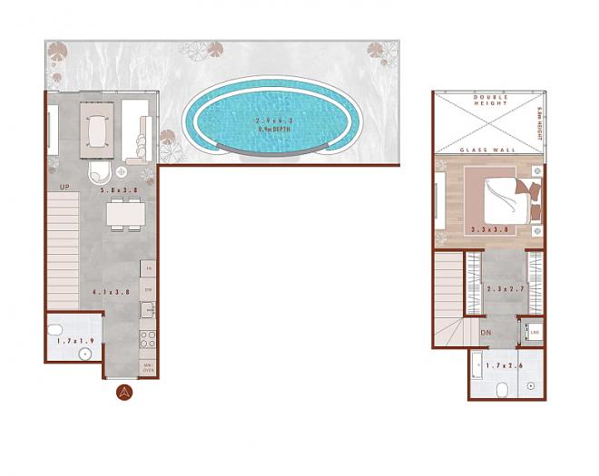 Пентхаус 2+1 в Дубай