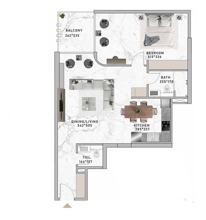 Квартира 0+1 в Дубай