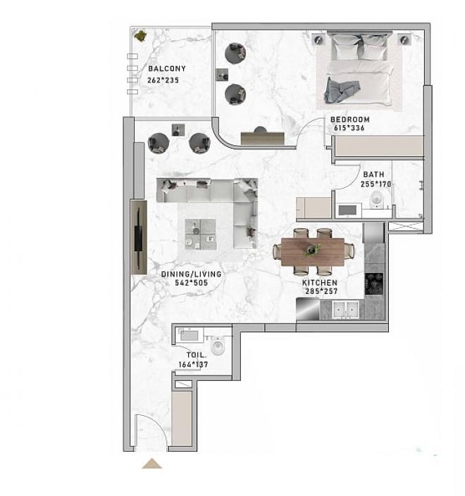 Квартира 1+1 в Дубай