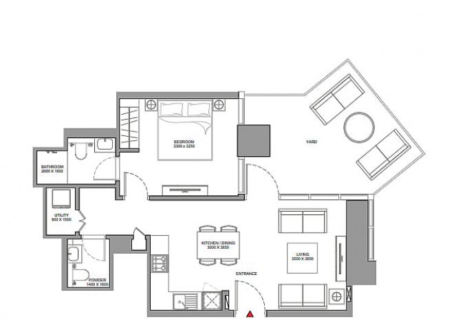 Квартира 1+1 в Дубай