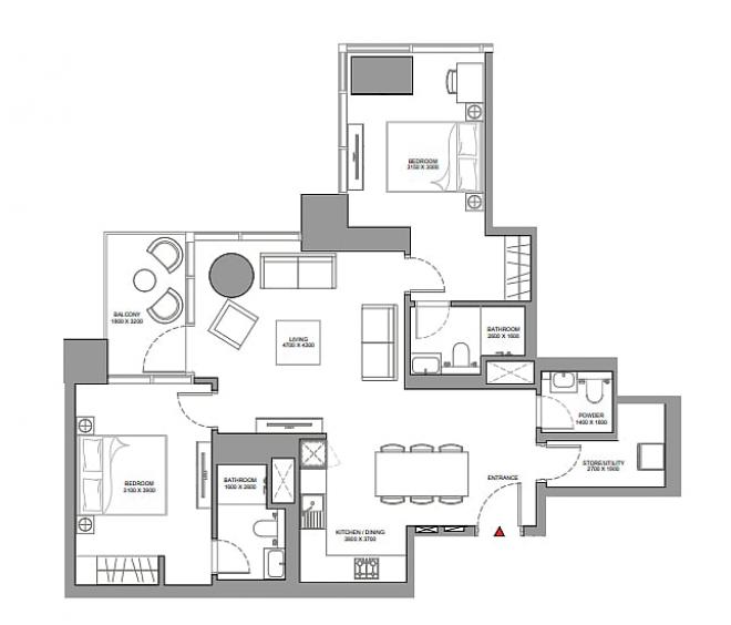 Квартира 1+1 в Дубай