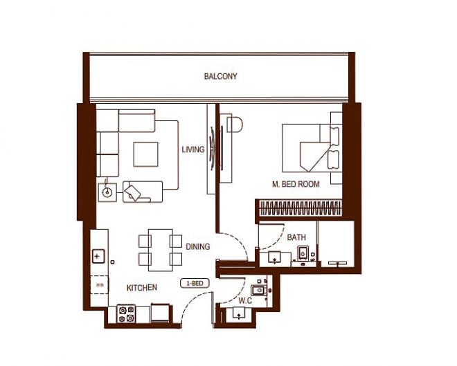 Квартира 0+1 в Дубай
