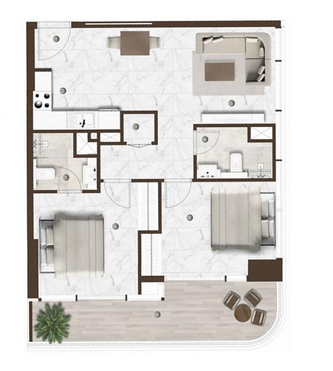 Квартира 0+1 в Дубай