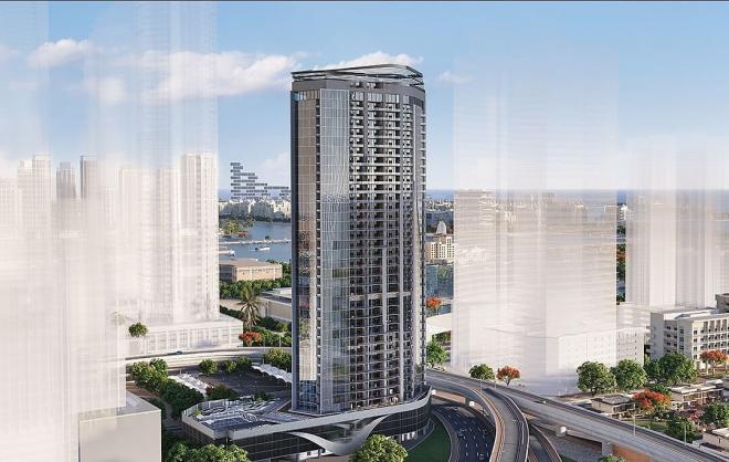 Квартира 0+1 с видом на море в Дубай