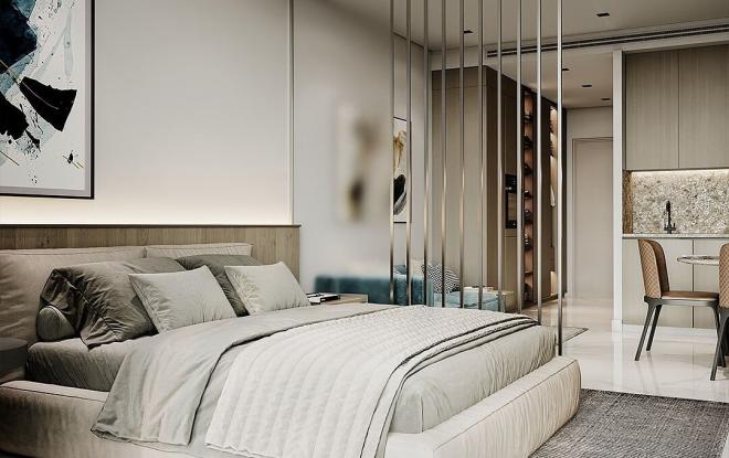 Квартира 1+1 с видом на море в Дубай