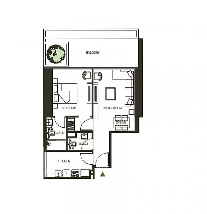Квартира 2+1 в Дубай