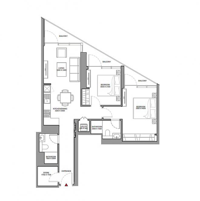 Квартира 1+1 в Дубай