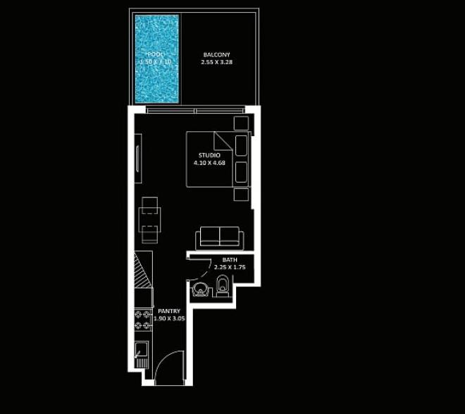 Квартира 2+1 в Дубай