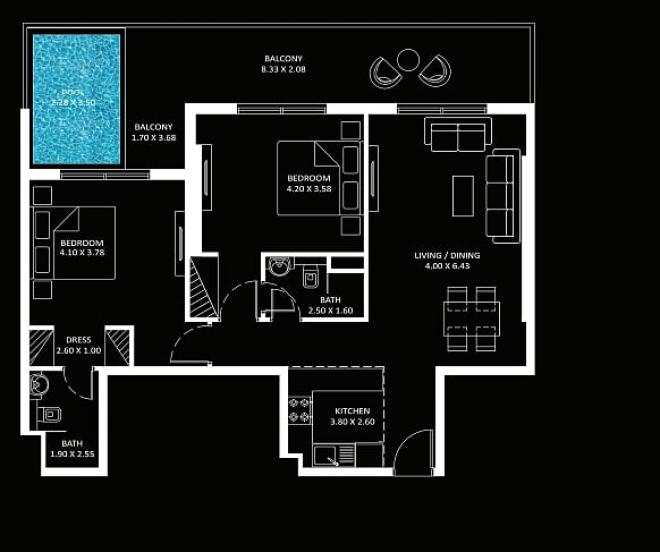 Квартира 2+1 в Дубай