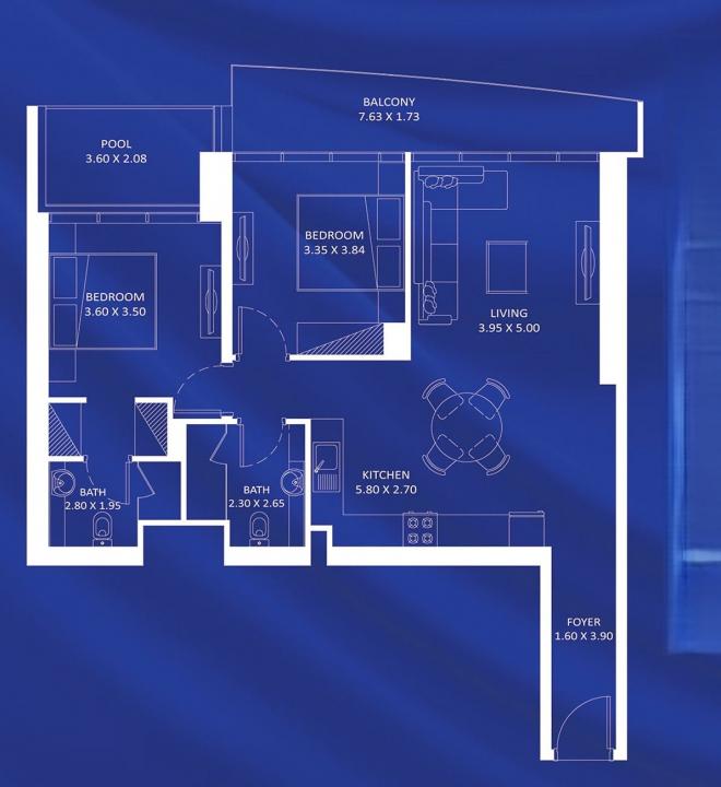 Квартира 2+1 в Дубай
