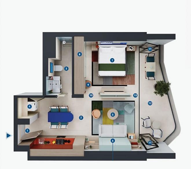 Квартира 0+1 в Дубай