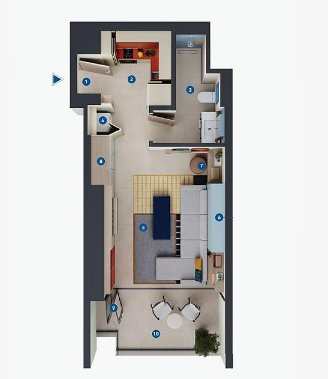 Квартира 1+1 в Дубай