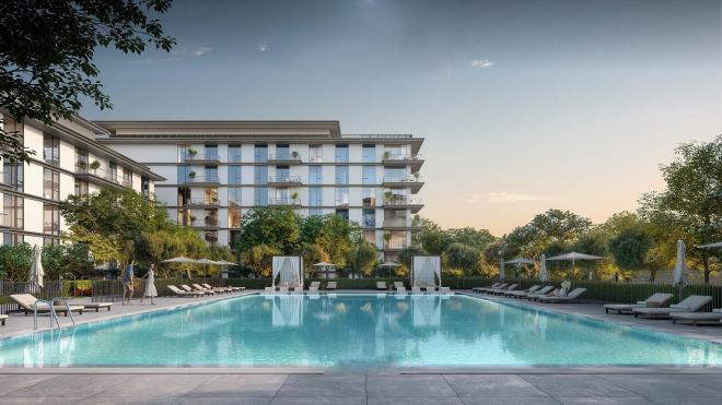 Квартира 2+1 с видом на море в Дубай