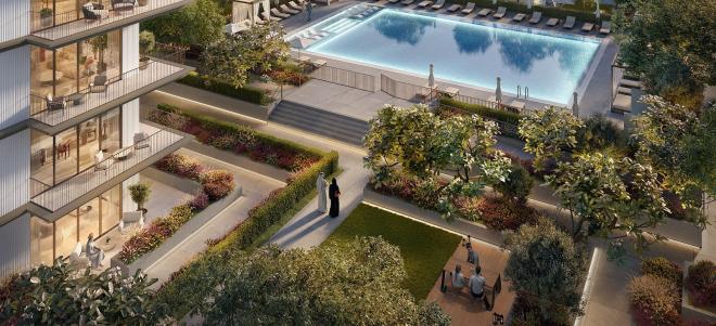 Квартира 2+1 с видом на море в Дубай