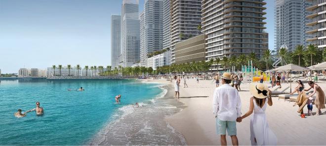 Квартира 2+1 с видом на море в Дубай