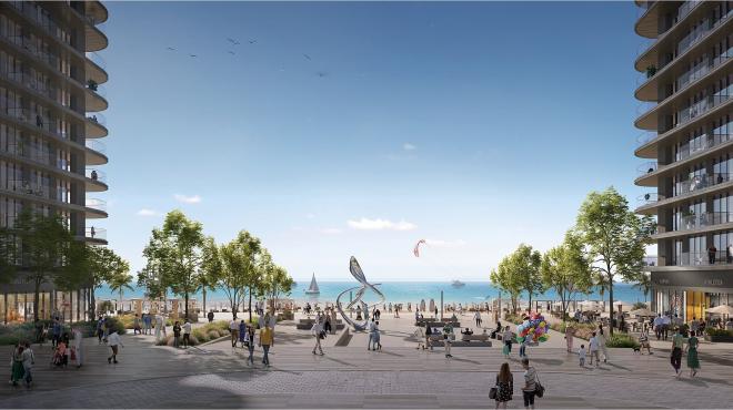 Квартира 2+1 с видом на море в Дубай