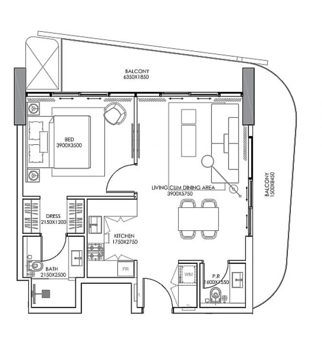 Квартира 2+1 в Дубай