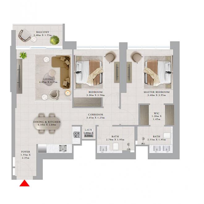 Квартира 3+1 в Дубай