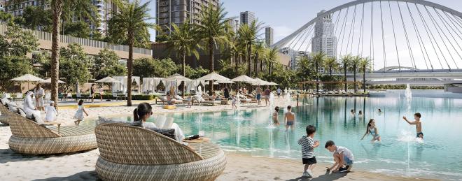 Квартира 2+1 с видом на море в Дубай