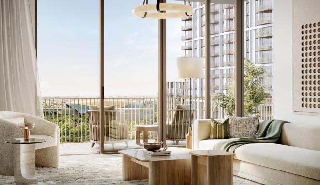 Квартира 2+1 с видом на море в Дубай