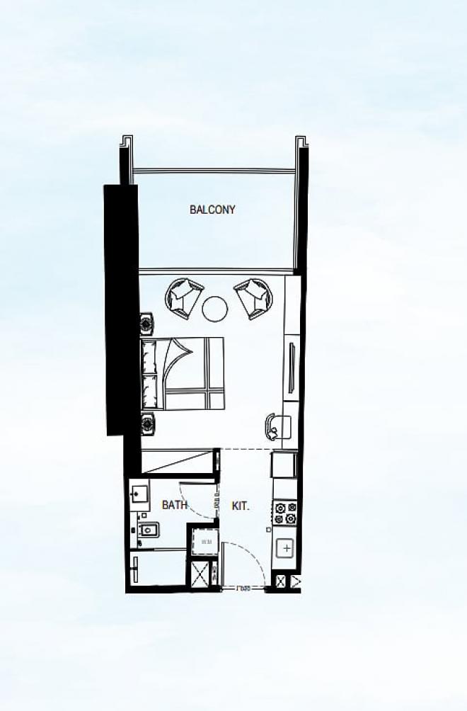 Квартира 0+1 в Дубай