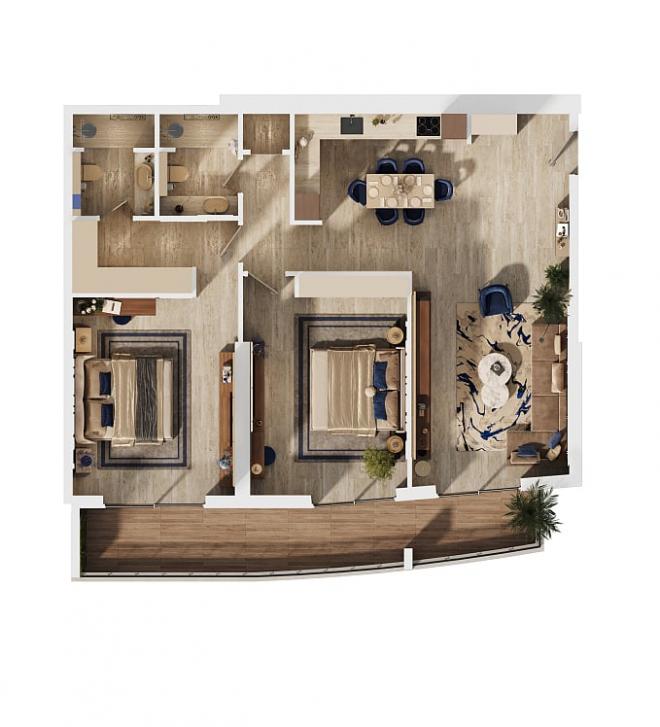 Квартира 0+1 в Дубай