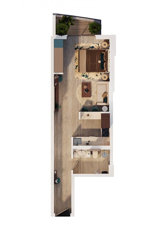 Квартира 0+1 в Дубай