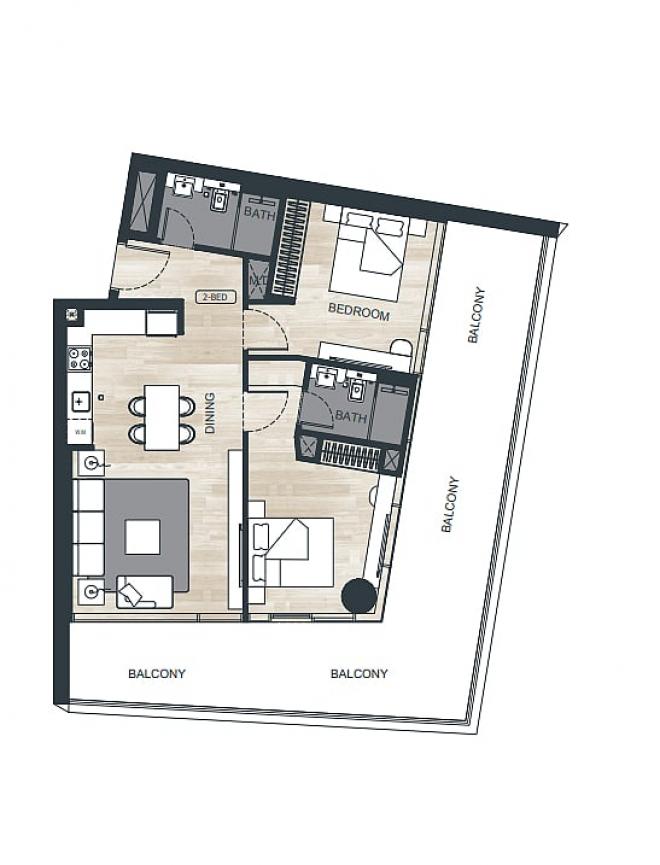 Квартира 0+1 в Дубай