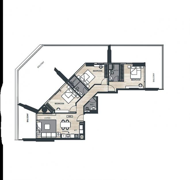Квартира 0+1 в Дубай