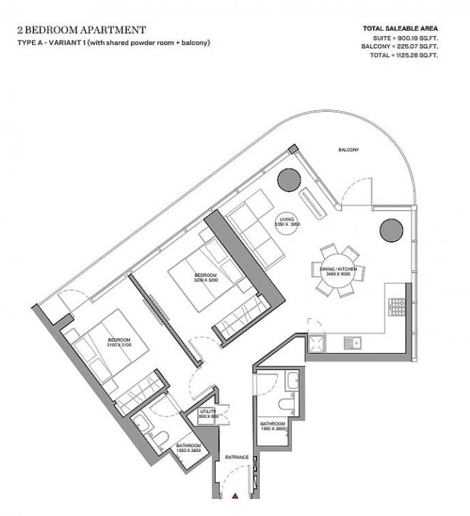 Квартира 1+1 в Дубай