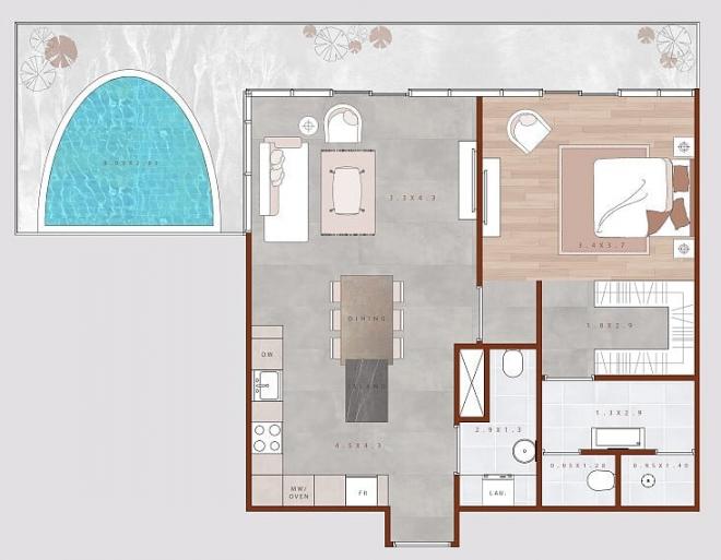 Пентхаус 2+1 в Дубай