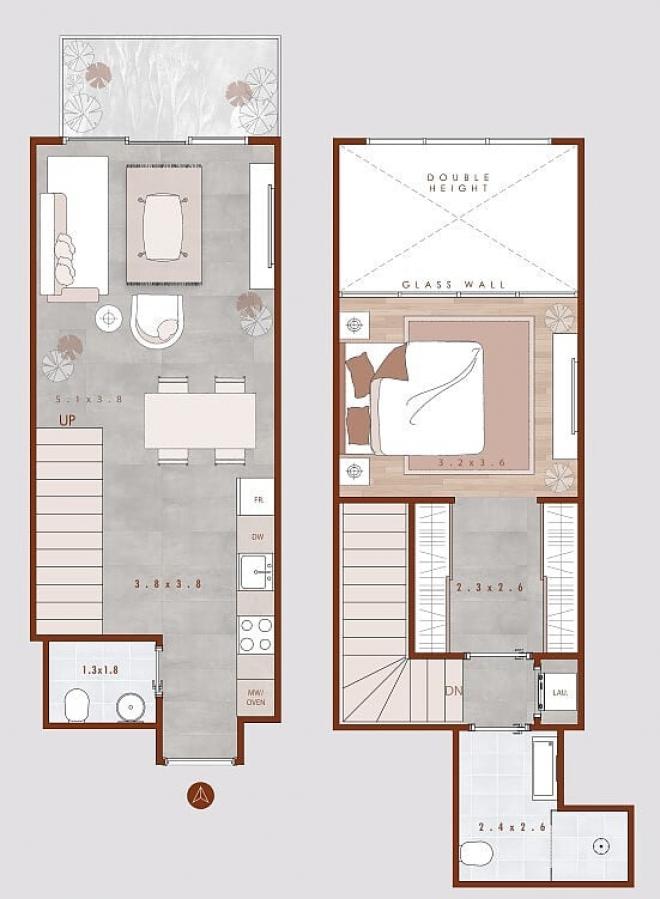 Пентхаус 2+1 в Дубай