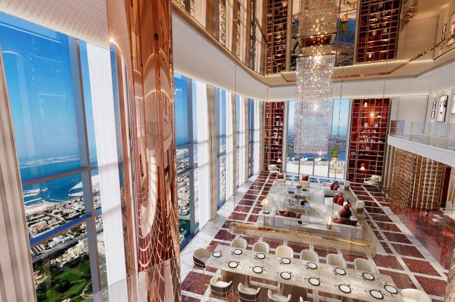 Пентхаус 5+2 с видом на море в Дубай