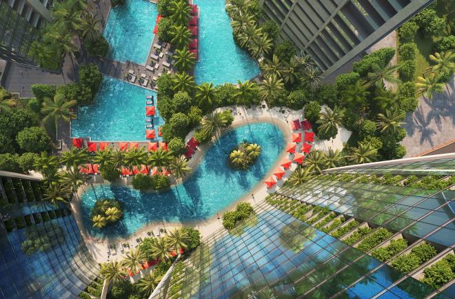 Пентхаус 5+2 с видом на море в Дубай