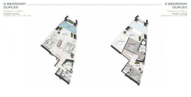 Пентхаус 4+1 с видом на море в Дубай