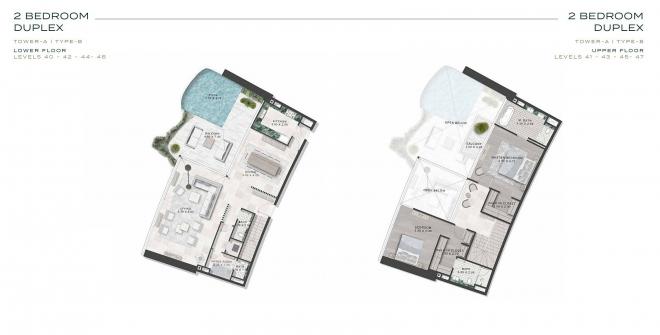 Пентхаус 4+1 с видом на море в Дубай
