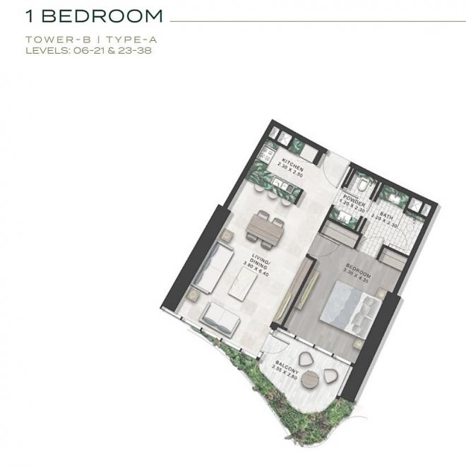 Пентхаус 3+1 с видом на море в Дубай