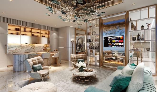 Дюплекс 4+2 с видом на море в Дубай