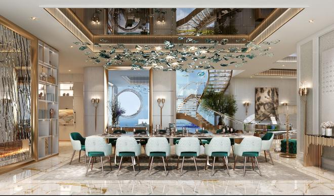 Дюплекс 4+2 с видом на море в Дубай