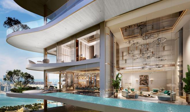 Дюплекс 4+2 с видом на море в Дубай