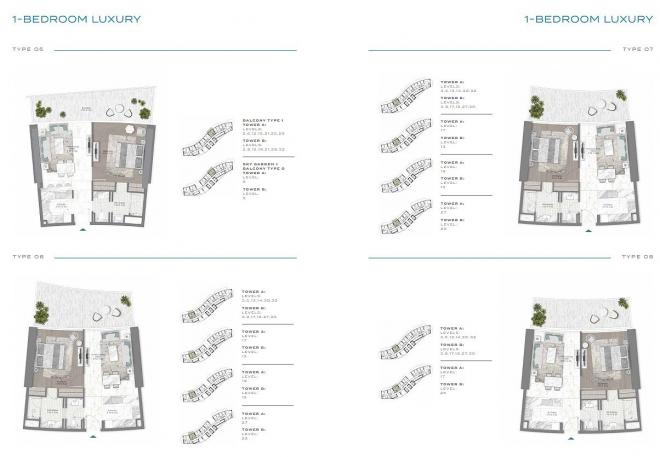Дюплекс 4+2 с видом на море в Дубай