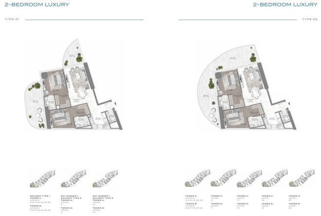 Дюплекс 4+2 с видом на море в Дубай